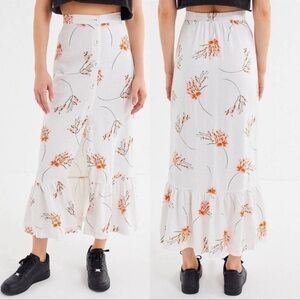 Urban Outfitters White Floral Maxi Skirt
